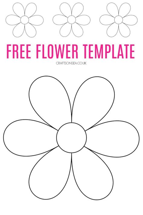 Free Flower Template Printable Pdf Flower Template Flower Spring | Hot ...