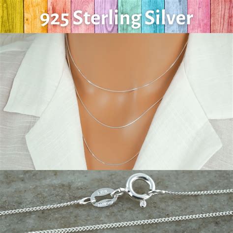 thin sterling silver chain silver curb chain mm chain fine silver