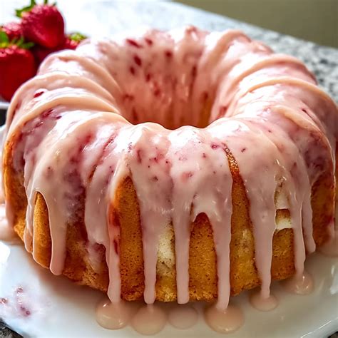 Strawberry Cream Cheese Pound Cake