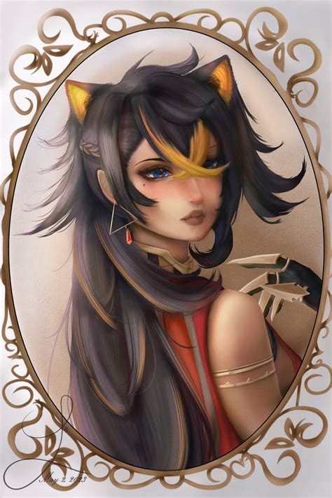Antique Dehya Portrait by luulann on DeviantArt