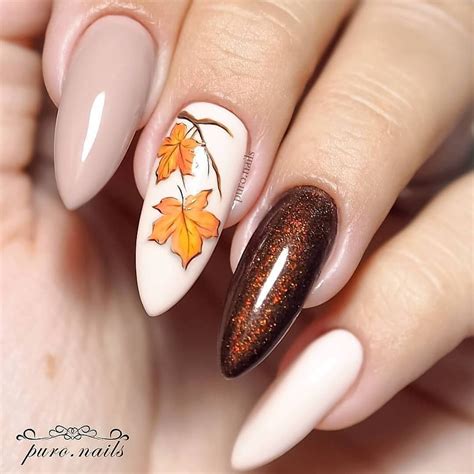 Оцените осенний дизайн от 1 до 10 🍁🍁🍁… | Gel nails, Nail art, Nail designs