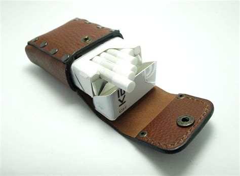 handmade genuine leather cigarette case holds   etsy