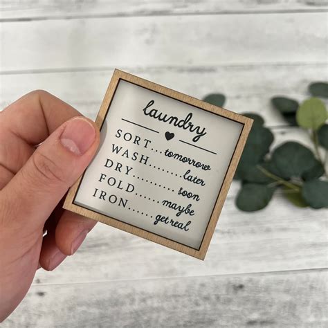 mini framed laundry themed sign laundry list mini etsy