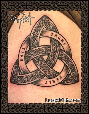 Trinity Celtic Knot Tattoo Design – LuckyFishArt