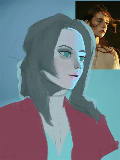 First time coloring a piece, (lighting reference included) I'm trying a