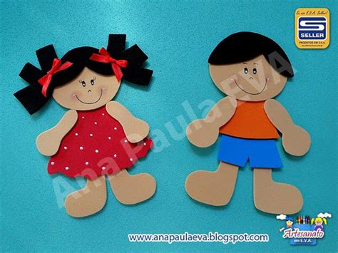 Moldes de Menino e Menina para imprimir - SÓ ESCOLA
