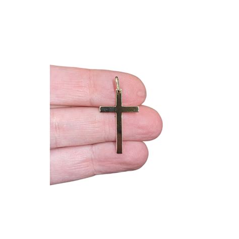 Croce liscia lastra oro 18 carati | Tricella