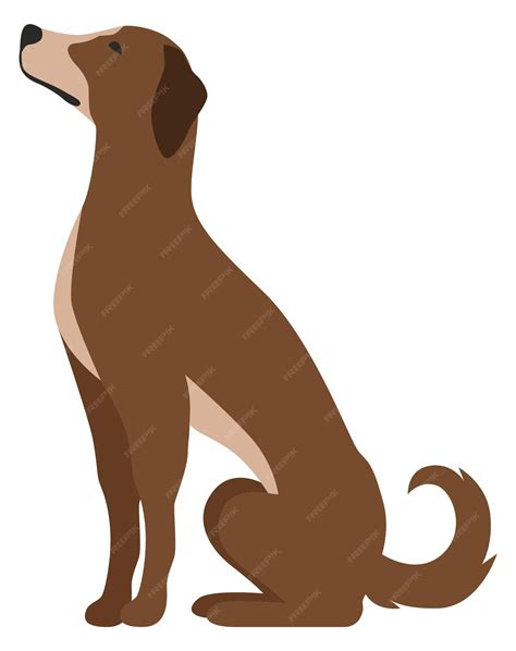 premium vector dog sitting pose cartoon pet side view
