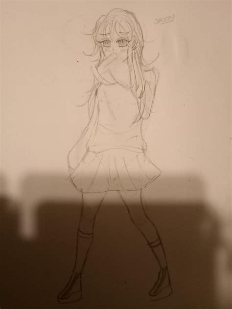 shy anime girl : r/drawing