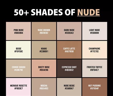 50 shades of nude color names hex rgb cmyk codes – Artofit