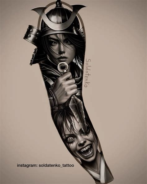 Japan tattoo samurai, тату самурай япония | Black and grey tattoos