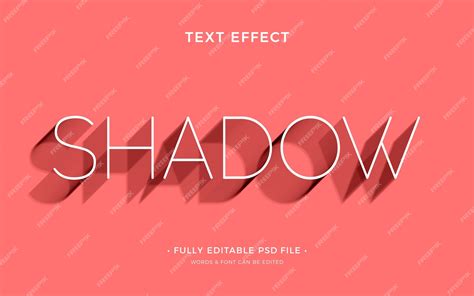 Premium PSD | Slim text effect with shadow