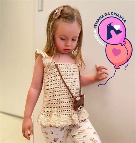 Blusa De Crochê Infantil 3 Anos