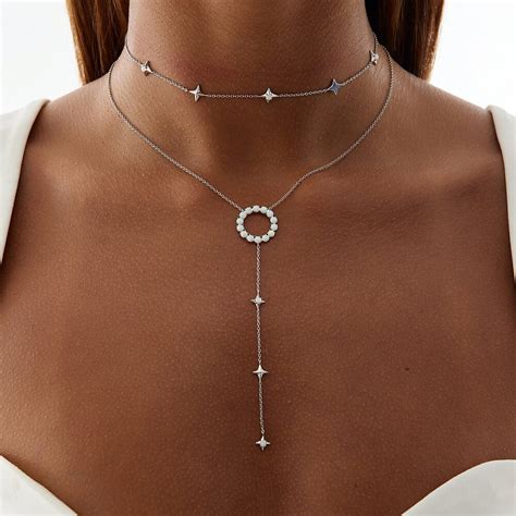 Серебряное колье - галстук с опалами, артикул - N6910061, купить по ...