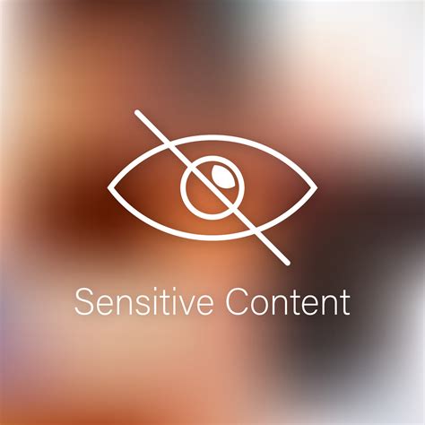 Sensitive photo content. Inappropriate content. Internet safety concept