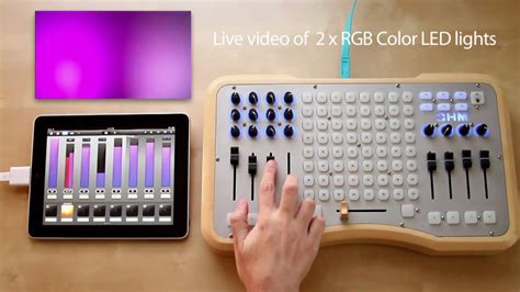 Luminair for iPad - USB MIDI controlling DMX - YouTube