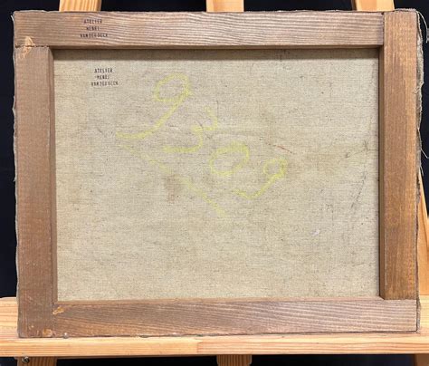 Henri Van Der Beck - 1930's French Cubist Nude Signed Oil Lady Vibrant