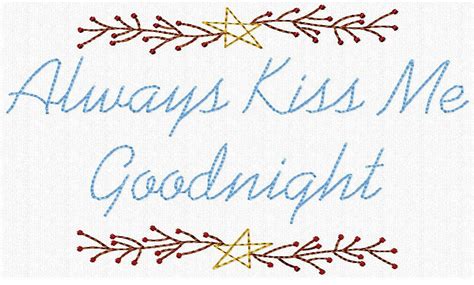 Always Kiss Me Goodnight - Hand Stitchery Pattern PDF - Products - SWAK ...