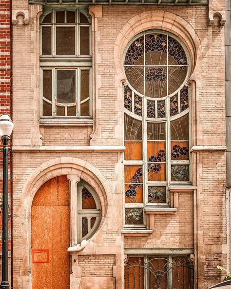 Art Nouveau architecture of a house built in the 1880s, Brussels ...