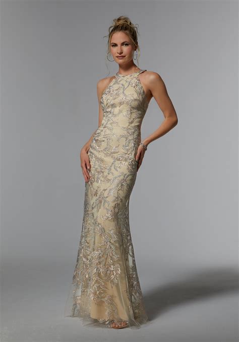 MOB Dress - Mori Lee Collection: 72939 - Embroidered Net Sheath with