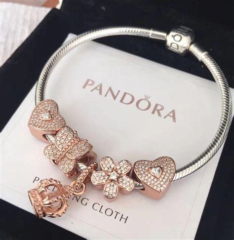 necklace rose gold pandora hoop earrings