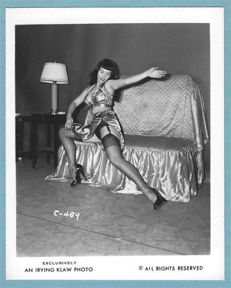 Vintage Original Model BETTIE PAGE Lounging IRVING KLAW Risque Fetish