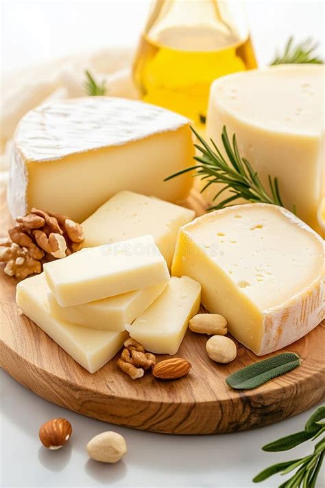 stunning cheese board features gourmet cheeses nuts  fresh herbs