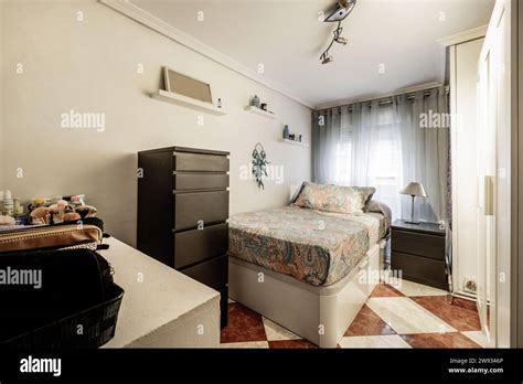 hotel room interior single bed  res stock photography  images alamy