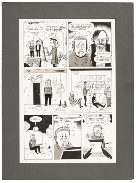 At Auction: Original Art * DANIEL CLOWES * Dan Pussey Page from