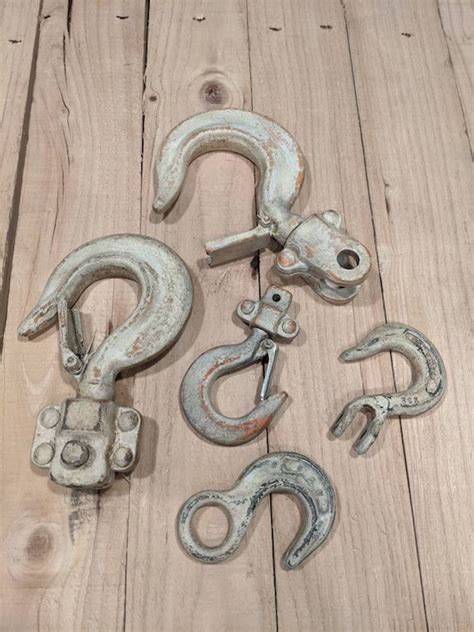 Vintage Forged Chain Hoist Lifting Hooks Distressed - Etsy