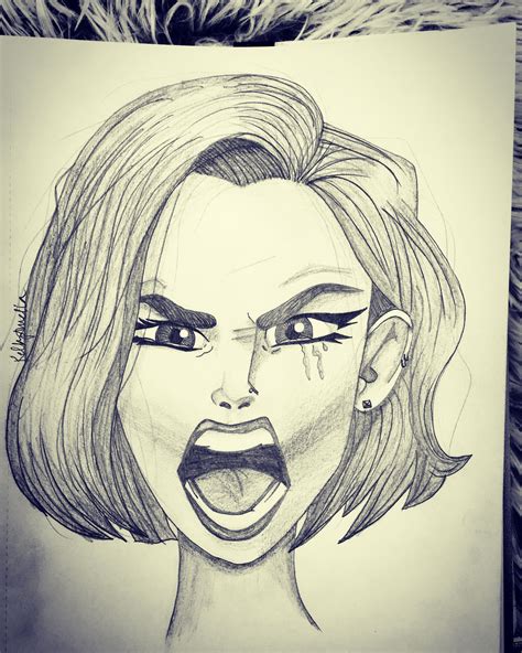 Angry girl sketch | Face drawing, Girl face drawing, Anger art