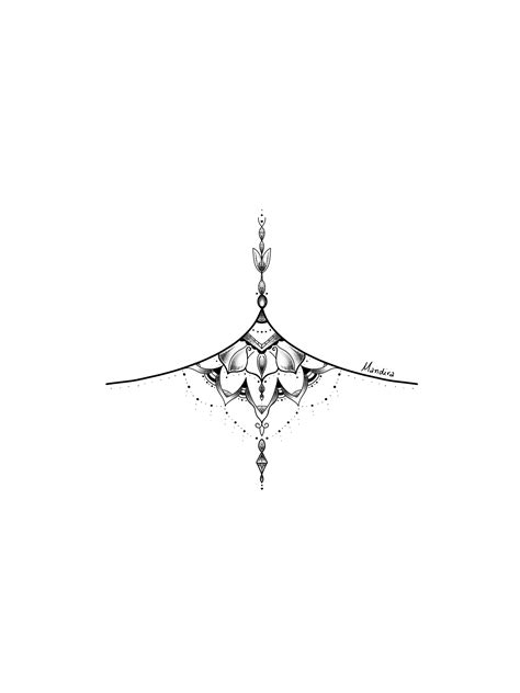 Mandala under breast tattoo design by Mandira | Tattoos for women, Girl