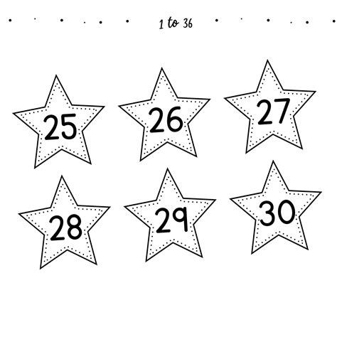 Stars Number Labels, Classroom Numbers, Printable Star Number Labels