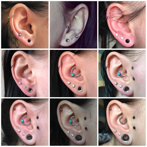ear stretching chart size