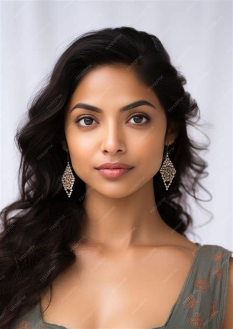 Profile photo of charming look indian beautiful girl | Premium AI