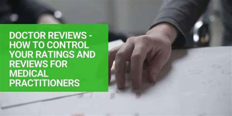 Doctor Reviews - How to Control your Ratings and Reviews for Medical ...