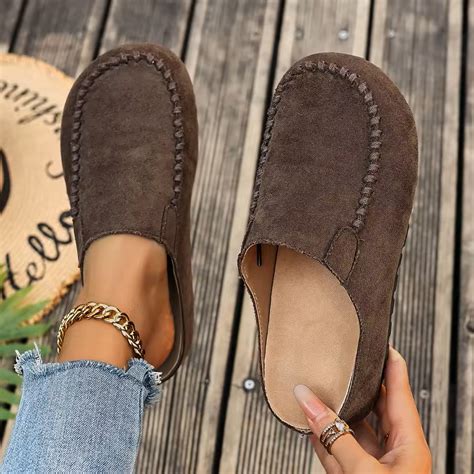 womens vintage leather mules luccy shoes