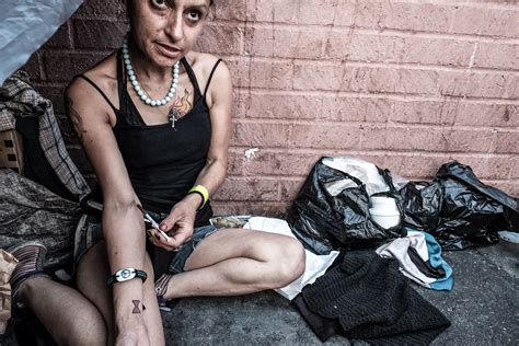 Three Women Bonded By Addiction & Homelessness – Skid Row, LA, USA