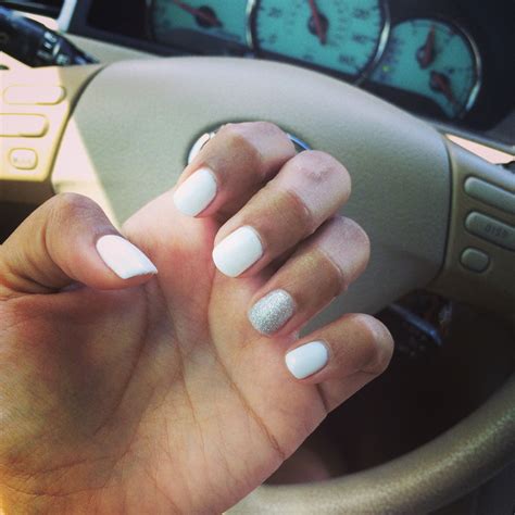 Finally tried the white polish and am happy with the results! | Mani
