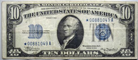 1934 $10 Silver Certificate Star Note---Grade & Value??? | Coin Talk