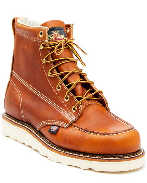 Thorogood Men's 6" Moc Toe Lace-Up Work Boots