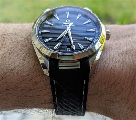 wts omega seamaster aqua terra mm steel  rubber strap