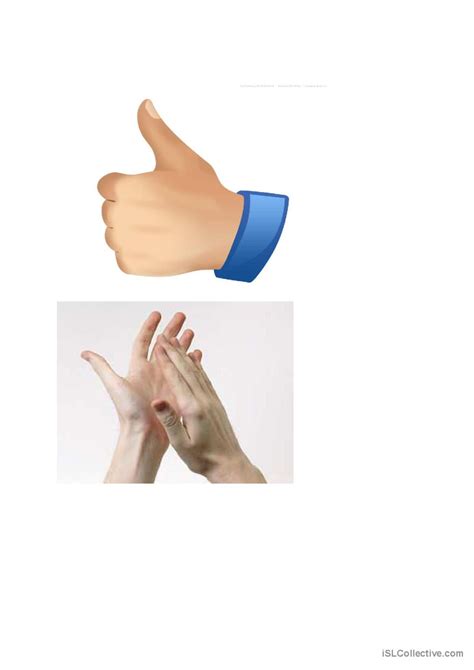 gestures english esl worksheets