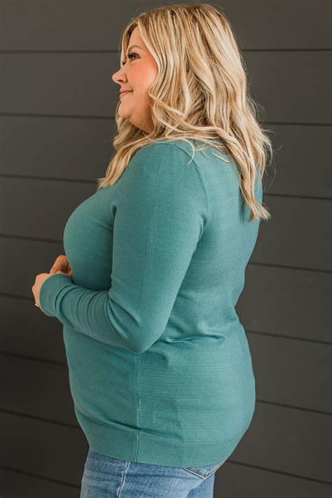 Stay Cozy Knit Sweater- Dusty Jade – The Pulse Boutique