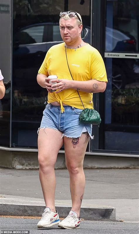 Sam Smith dons denim short shorts on Sydney's Oxford Street | Denim ...