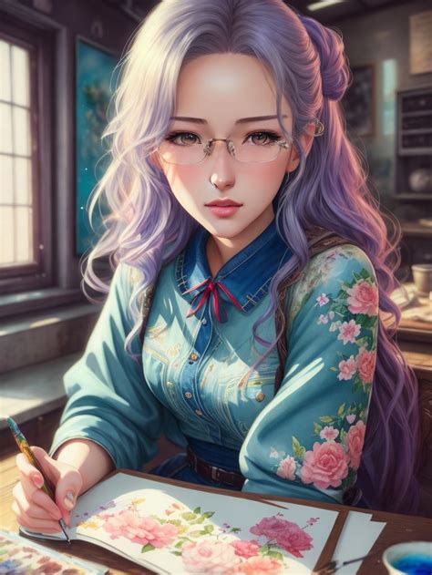 anime girl  glasses tumblr