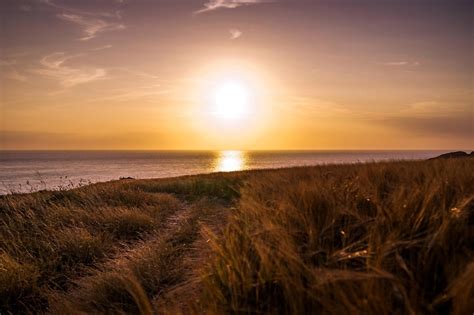 picture sunset landscape dawn sun dusk ocean sky sand