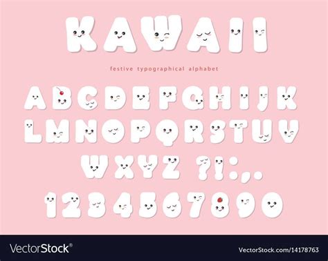 Kawaii font | Drawing for kids, Happy birthday font, Cute fonts