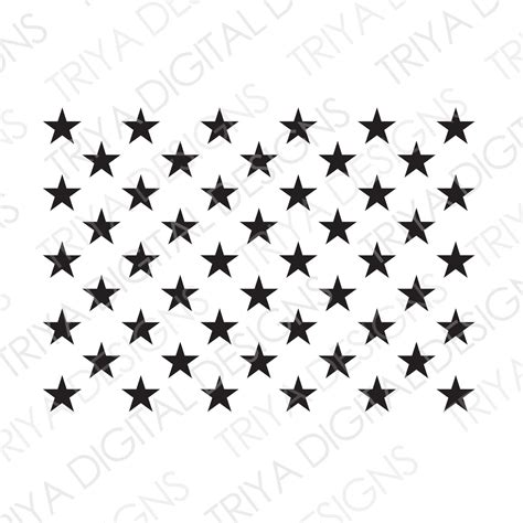 50 Stars SVG Cut File US Flag 50 Stars PNG Print File - Etsy Ireland