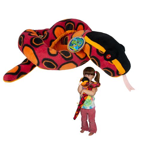 EcoBuddiez Sssnakes - Rainbow Boa from Deluxebase. 55" Soft Toy Snake